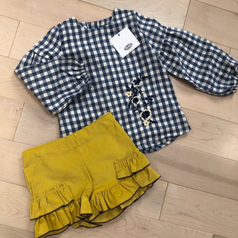 Rochy Spanish designer girls ruffle shorts & top 5